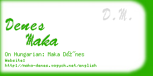 denes maka business card